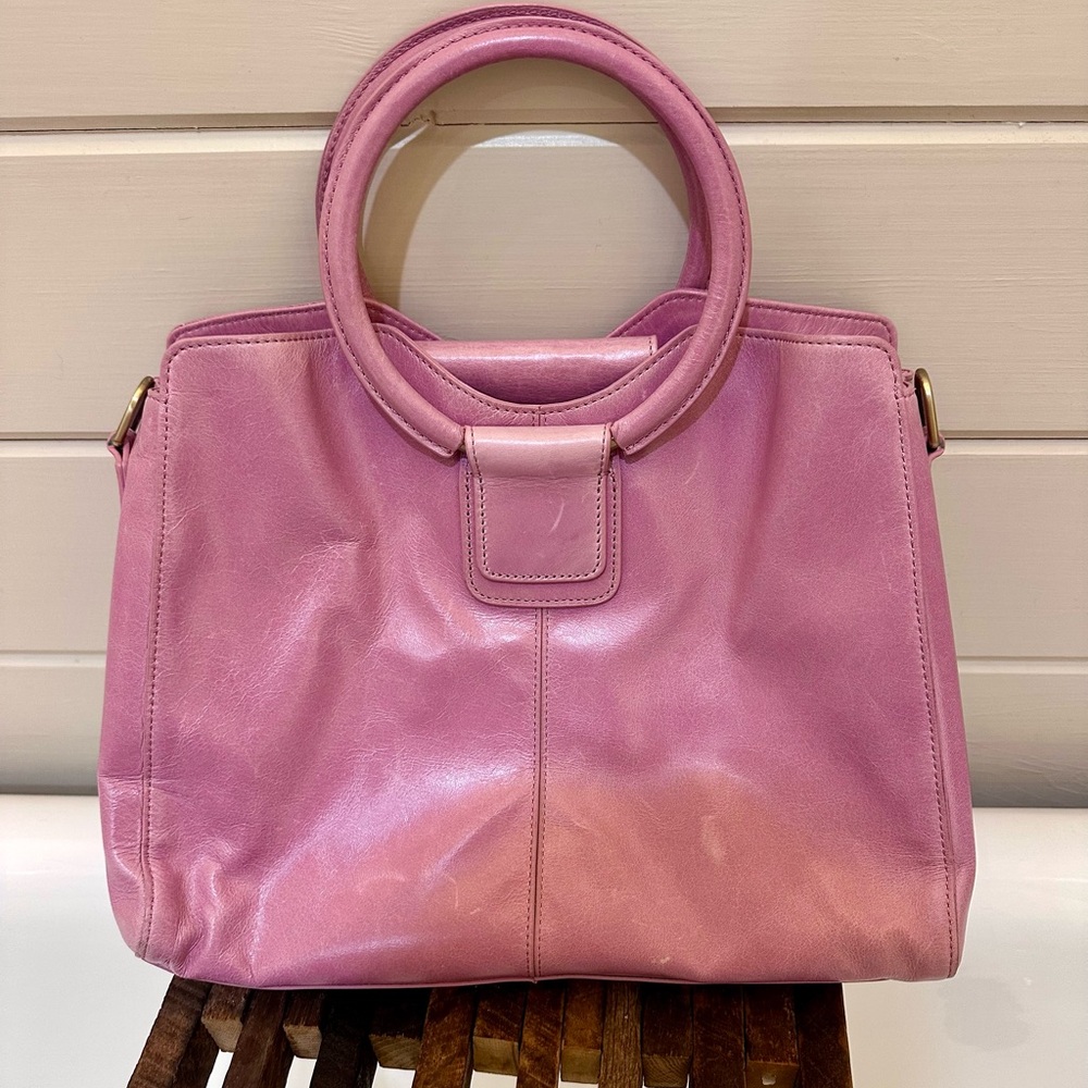 Heidi Hobo Satchel in Polished Leather Lilac Rose - Picture 3 of 8